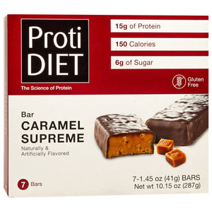 ProtiDiet Protein Bars - Supreme Caramel, 7 Bars/Box