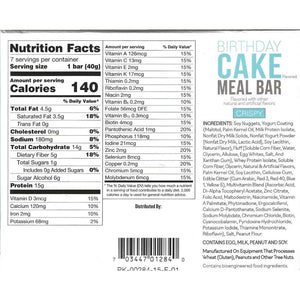 HealthSmart Protein Meal Bar - Birthday Cake Crisp (7/Box) - Nashua Nutrition