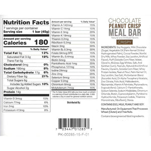 HealthSmart Protein Meal Bar - Chocolate Peanut Crisp (7/Box) - Nashua Nutrition