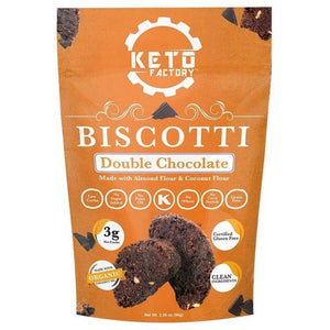 Keto Factory Biscotti - Double Chocolate - 1 Bag (3 Servings) - Nashua Nutrition