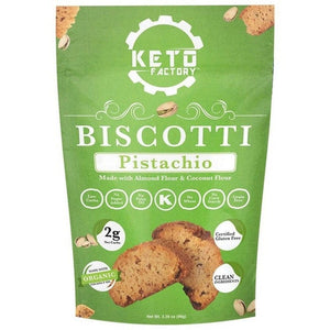 Keto Factory Biscotti - Pistachio - 1 Bag (3 Servings) - Nashua Nutrition