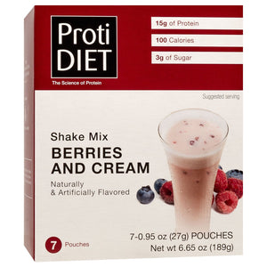 ProtiDiet Protein Shake - Berries & Cream - 7/Box - Nashua Nutrition