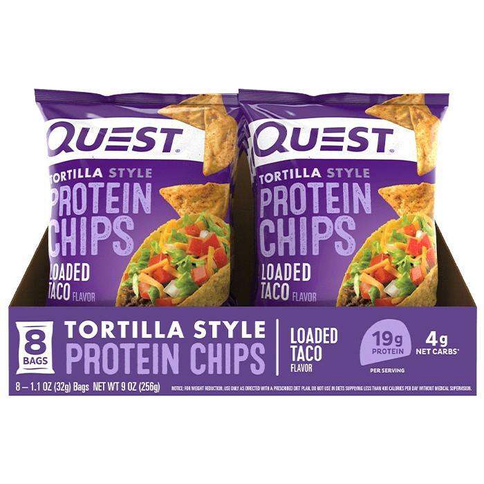 Tortilla Protein Chips - Loaded Taco - 8/Box