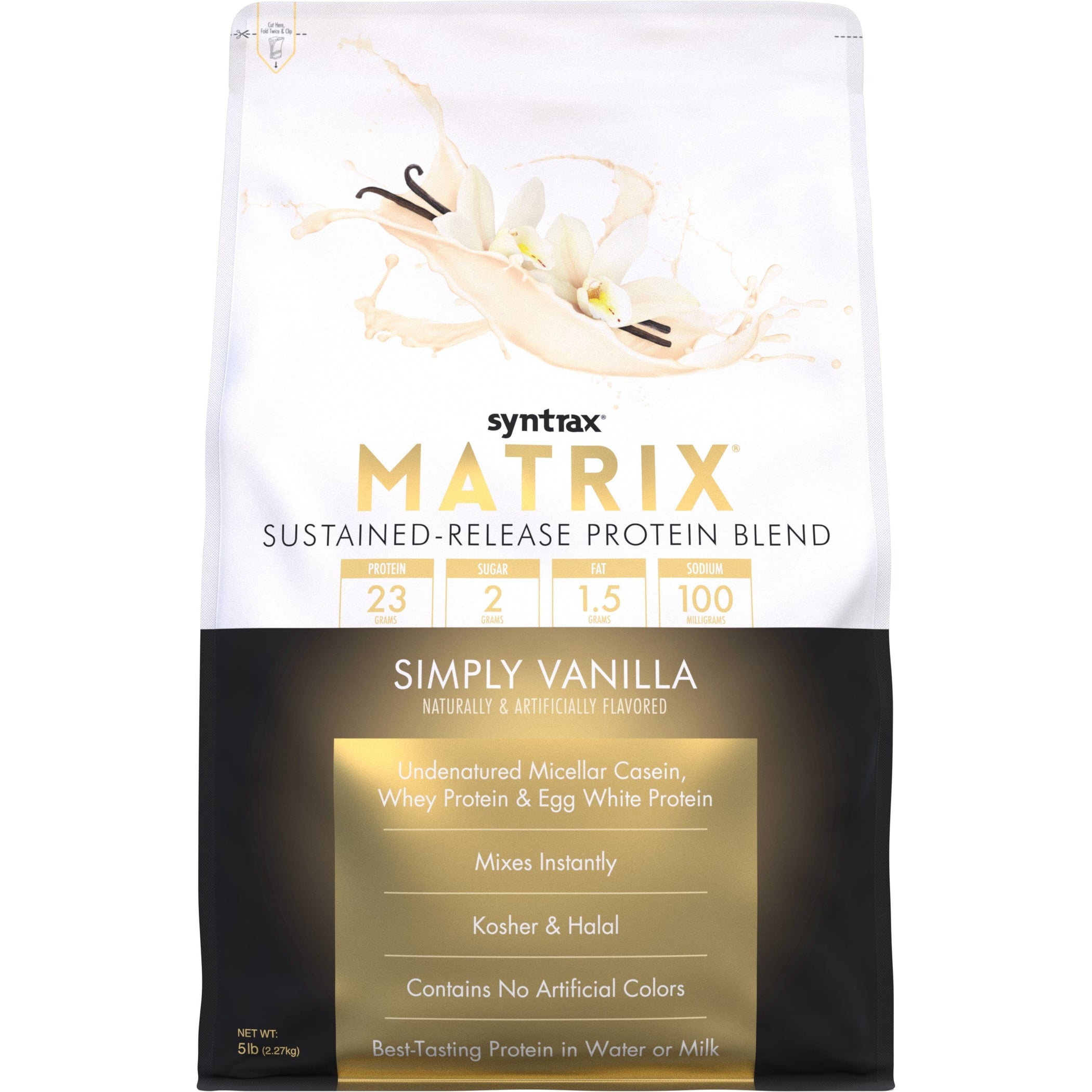 Matrix 50 Protein Powder Simply Vanilla 5lb Bag Syntrax