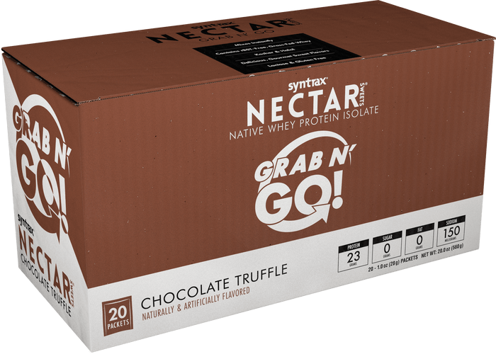 Syntrax - Nectar Protein Powder - Grab N Go - Chocolate Truffle - 20 Individual Servings