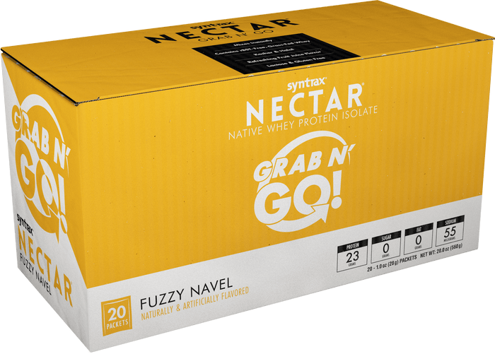 Syntrax - Nectar Protein Powder - Grab N Go - Fuzzy Navel - 20 Individual Servings